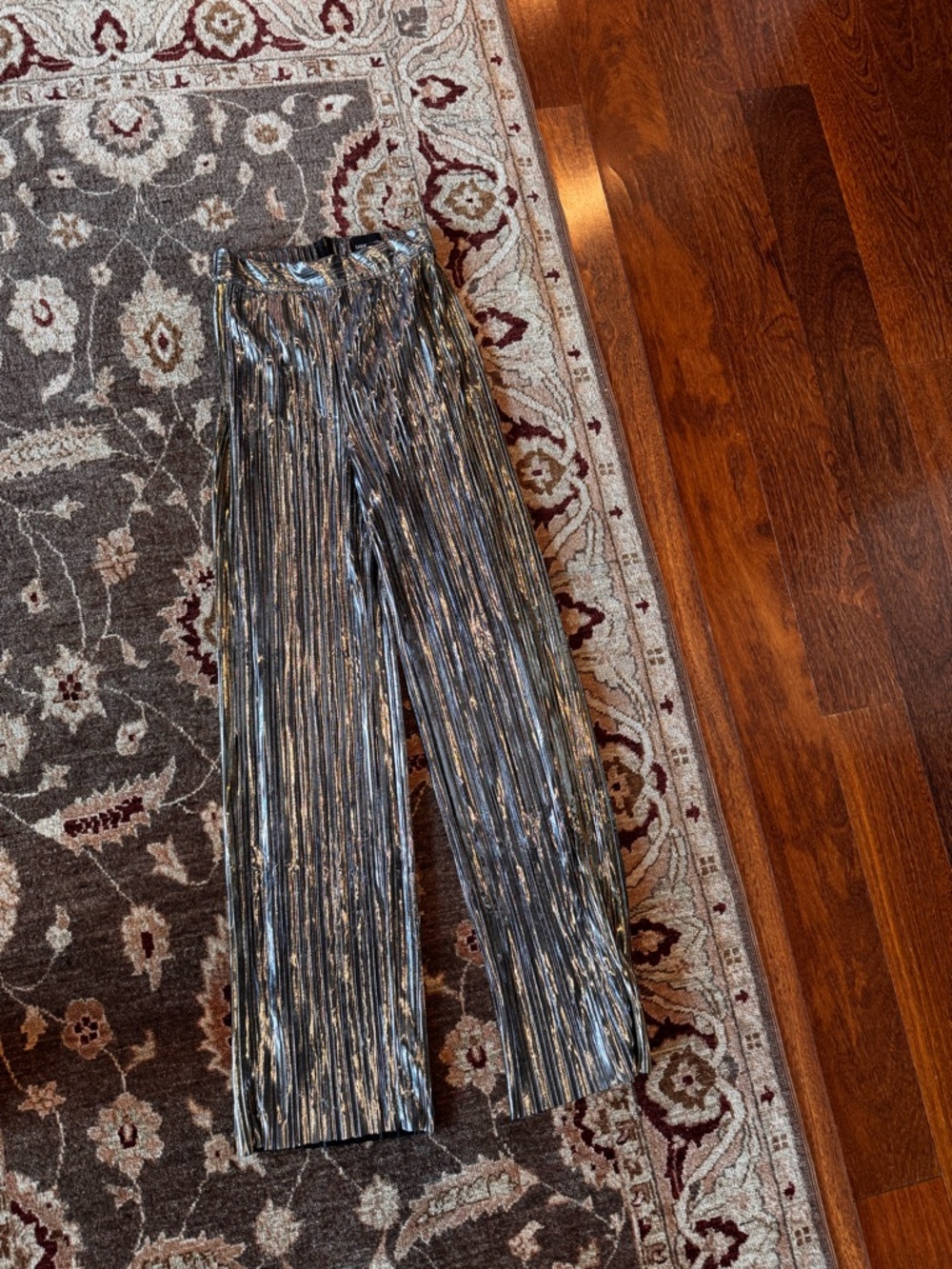 Sabina Musayev Metallic Pleated Skirt - Shimmery Silver